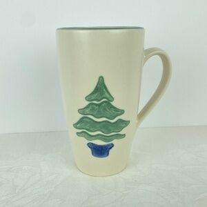 Vintage Pfaltzgraff Nordic Christmas Tree Large Latte Coffee MUG